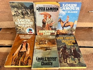 lot 238 image: 6 Book Lot of Louis LAmour Westerns