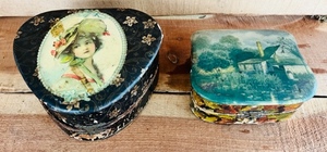 lot 304 image: Two Antique Trinket Boxes