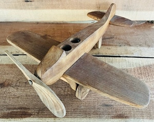 lot 306 image: Vintage Wooden Airplane 14x13