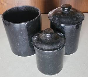 lot 13 image: KITCHEN CANISTERS AS SHOWN.
