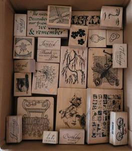 lot 39 image: ASSORTED RUBBER STAMPS AS SHOWN.