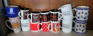 lot 50 image: LOT OF ASSORTED COFFEE CUPS AS SHOWN.