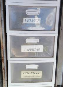 lot 89 image: LOT OF 3 PLASTIC STACKABLE STORAGE DRAWERS AS SHOWN (CONTENTS NOT INCLUDED) (SOLD 3 X THE MONEY)