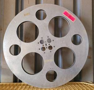 lot 102 image: LARGE VINTAGE ALUMINUM MOVIE FILM REEL AS SHOWN.