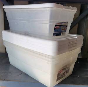 lot 108 image: PLASTIC SHOE BOXES AS SHOWN.