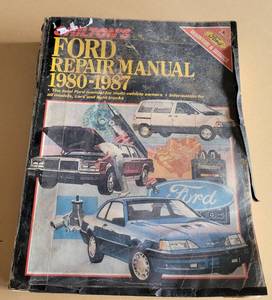 lot 111 image: FORD 1980-1987 REPAIR MANUAL AS SHOWN.