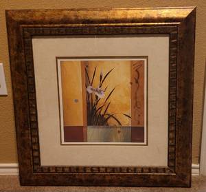 lot 74 image: FRAMED WALL ART DECOR AS SHOWN.