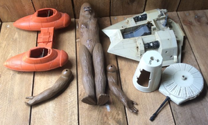 lot 8 image: 1970s Star Wars Action Figure and Space Ships Chewbacca
