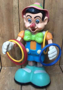 lot 12 image: Vintage Joseph International Pinocchio Ring Toss Figure (17 Tall) Hong Kong