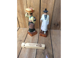 lot 22 image: Wooden Asian Statues - Train Whistle