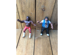 lot 36 image: Vintage 1980s WWF Action Figures Rubber (2)