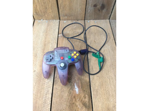 lot 43 image: Nintendo 64 Purple Clear Gaming Controller Untested