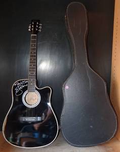 lot 3 image: BIG $ ITEM - Esteban ALC-200 Acoustic Electric Guitar (AUTOGRAPHED) - ALSO SEE RELATED LOTS