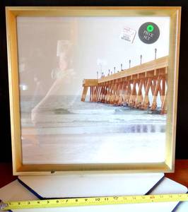 lot 30 image: GOLD TONE 16 X 16 GLASS FRAME