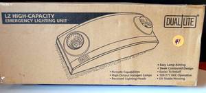 lot 41 image: BIG $ ITEM - Dual-Lite LZ30-03L 30W Dual Designer Emergency Light, 6V Lead-Calcium Battery, 3W LED Lamps - NEWSEALED
