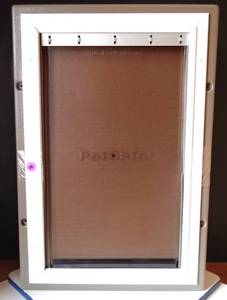 lot 49 image: PetSafe Wall Entry Aluminum Pet Door with Telescoping Tunnel $$$
