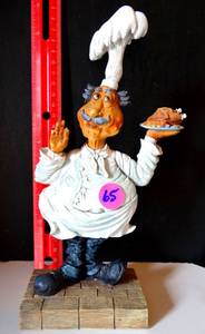 lot 65 image: RESIN CHEF SERVING TURKEY TONIGHT