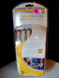 lot 78 image: MONSTER CABLE COMPONET VIDEO CABLE - NIP