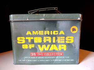lot 86 image: America Stories of War 36 DVD Collection in Collectors Tin $$