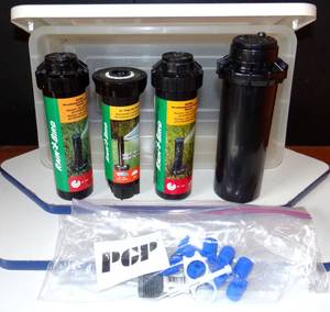 lot 101 image: LOT OF RAIN BIRD & HUNTER SPRINKLER HEADS AS SHOWN