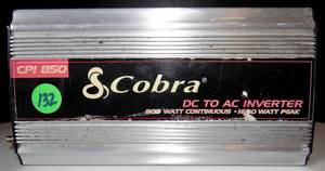 lot 132 image: Cobra Electronics CPI 850 DC 12V to 120V AC Power Inverter, 800W