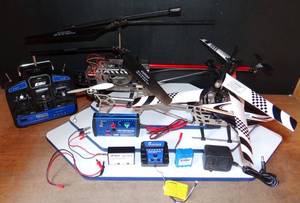 lot 135 image: RC LOT - HIGH END HELICOPTERS WITH SUPPLIES AS SHOWN