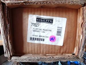 lot 141 image: NEWSEALED - Da-Lite 77027 White Floating Mounting Bracket for Model C and Model C with CSR (FOR PROJECTOR SCREENS)