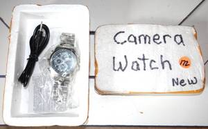 lot 172 image: NEW STAINLESS - SC HIGH TIDE Spy Camera Mens Tachometer Watch $$$