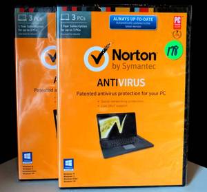 lot 178 image: NORTON ANTIVIRUS SOFTWARE FOR 3 PCs - SEALED OLDER VERSION - LOT OF 2