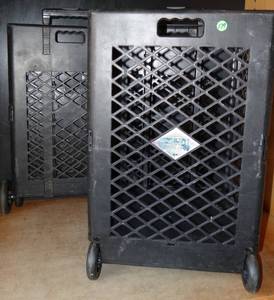 lot 179 image: LOT OF 2 - Olympia Tools 85-404 Pack-N-Roll Mesh Rolling Carts