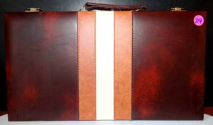 lot 214 image: RUMMY TILES WITH STANDS BRIEFCASE STYLE STORAGE CASE