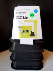 lot 223 image: SET OF 4 - ROOM ESSENTIAL BED RISERS - NEW