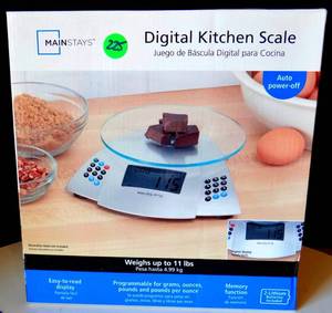lot 225 image: Mainstays Digital Kitchen Scale - up to 11 Pounds