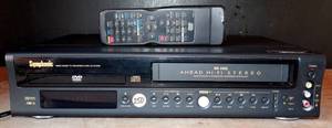 lot 250 image: Symphonic WF803 DVD VCR Dual Double Deck Combo with Universal Remote and Cable $$$