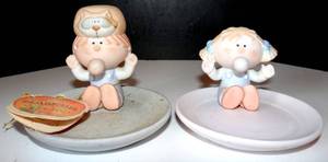 lot 255 image: BUMKINVILLE BOY & GIRL FIGURES BY FIBUZIO