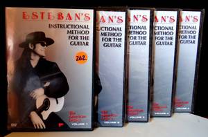 lot 262 image: ESTEBAN GUITAR INSTRUCTION DVDS - SET OF 5 (CAN BE USED WITH LOT 3) OR ANY GUITAR