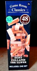 lot 268 image: 48 PIECE DONT COLLAPSE THE TOWER (JENGA STYLE) GAME