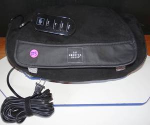 lot 273 image: THE SHAPER IMAGE PORTABLE NECK & BACK MASSAGER WITH WIRED REMOTE CONTROL - TESTEDWORKS