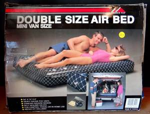 lot 317 image: TIMBER TOP DOUBLE SIZE AIR BED - NIB