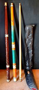 lot 319 image: POOL CUE LOT AS SHOWN WITH CASE
