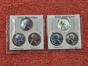 lot 83 image: Selection of 6 Steel Pennies - 1943D, P, and S