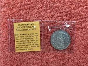 lot 96 image: Vintage Mexican Silver Dollars-Pesos - 1967 coin
