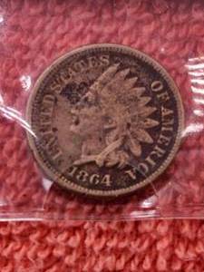 lot 99 image: 1864 Civil War Indian Head Cent