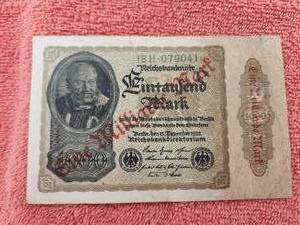 lot 72 image: German bank note - Eine Million Mark