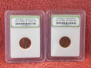 lot 167 image: Gem Proof Lincoln cents - Collectors limited edition- 2000S and 1973S