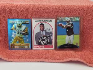 lot 172 image: Selection of Football and Basketball cards, Jerome Bettis, Cam Newton (rookie) and David Robinson (rookie)
