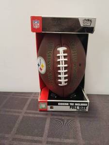 lot 181 image: Pittsburgh Steelers full size Football with kicking stand