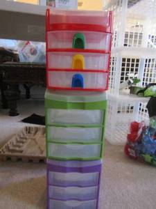lot 42 image: 3 Clerk Tap Mini 3 drawer Storage containers