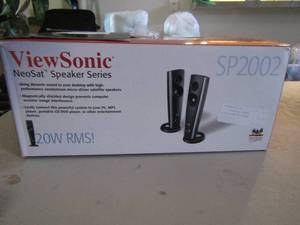 lot 48 image: SP 2002 View sonic speakers- 20W RMS in original box like new