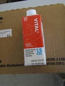 lot 63 image: 2 boxes of Vital Vanilla Nutrition drinks (24 box)